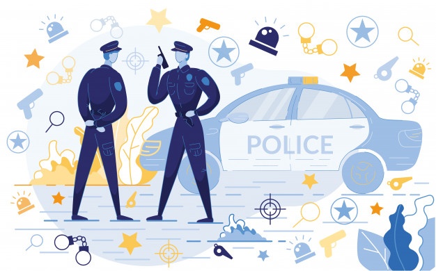 Tapeta z dwoma policjantami